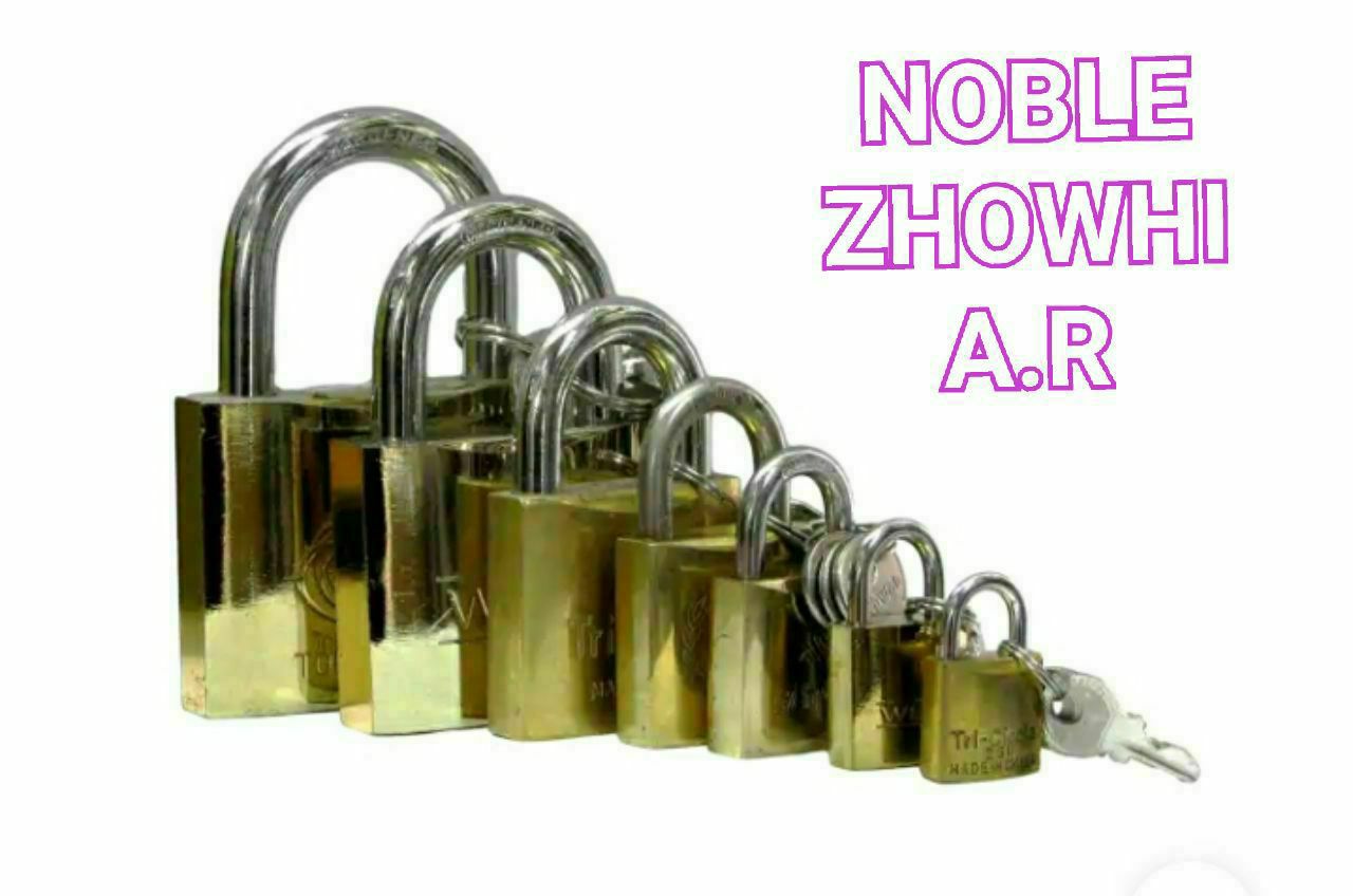  قفل آویز طلایی توپی برنج مارک. 