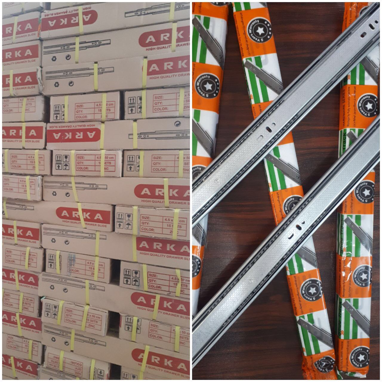 ریل ۳تیکه عرض ۴۵ ۴ساچمه ۳ سال ضما