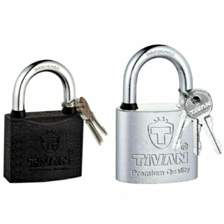  قفل آویز سیلور و مشکی توپی برنج