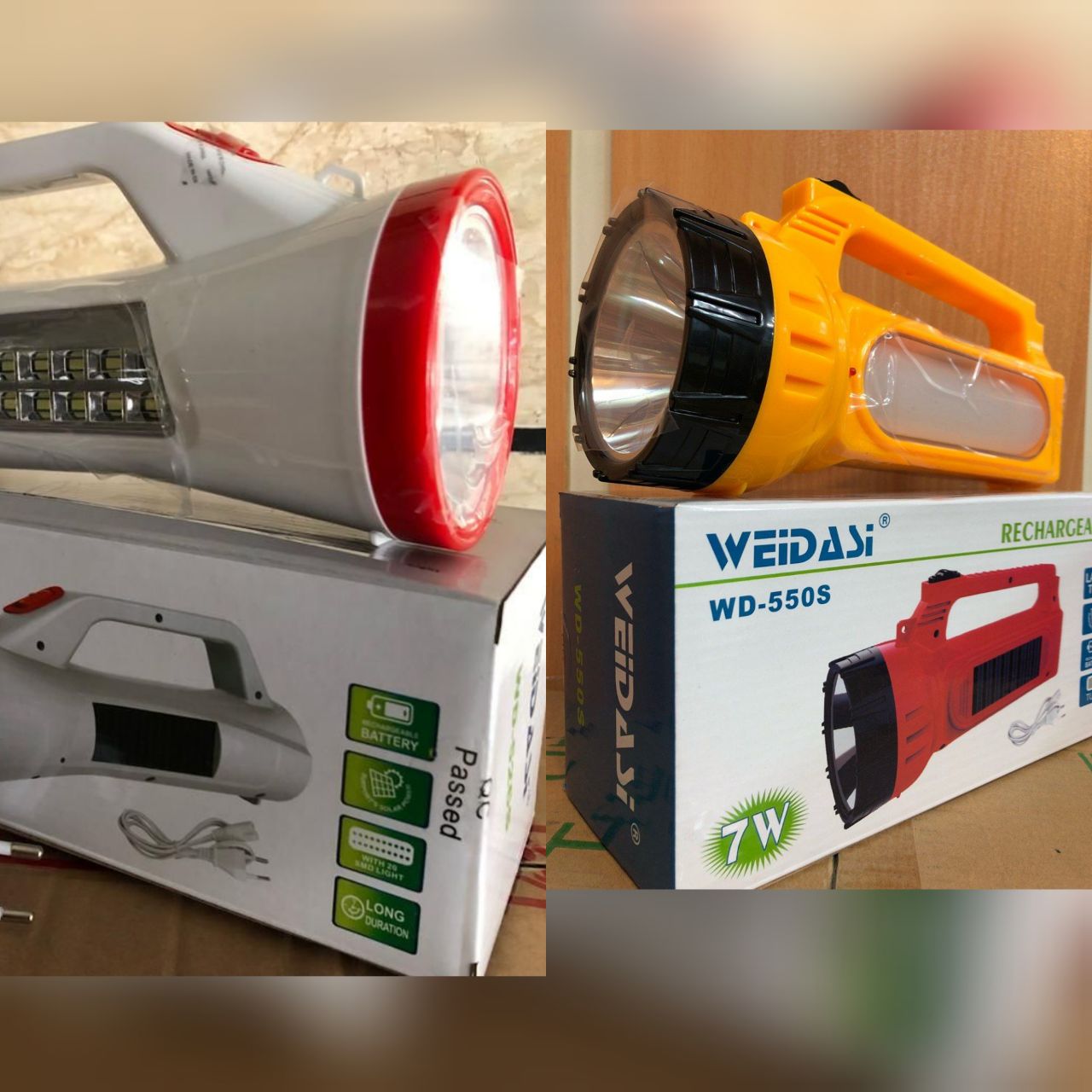 چراغهای شارژی دستی ویداسیمدل ۵۵۰ 