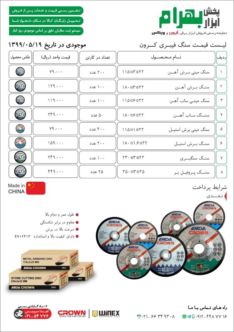? لیست قیمت صفحه سنگ های فیبری کرون
