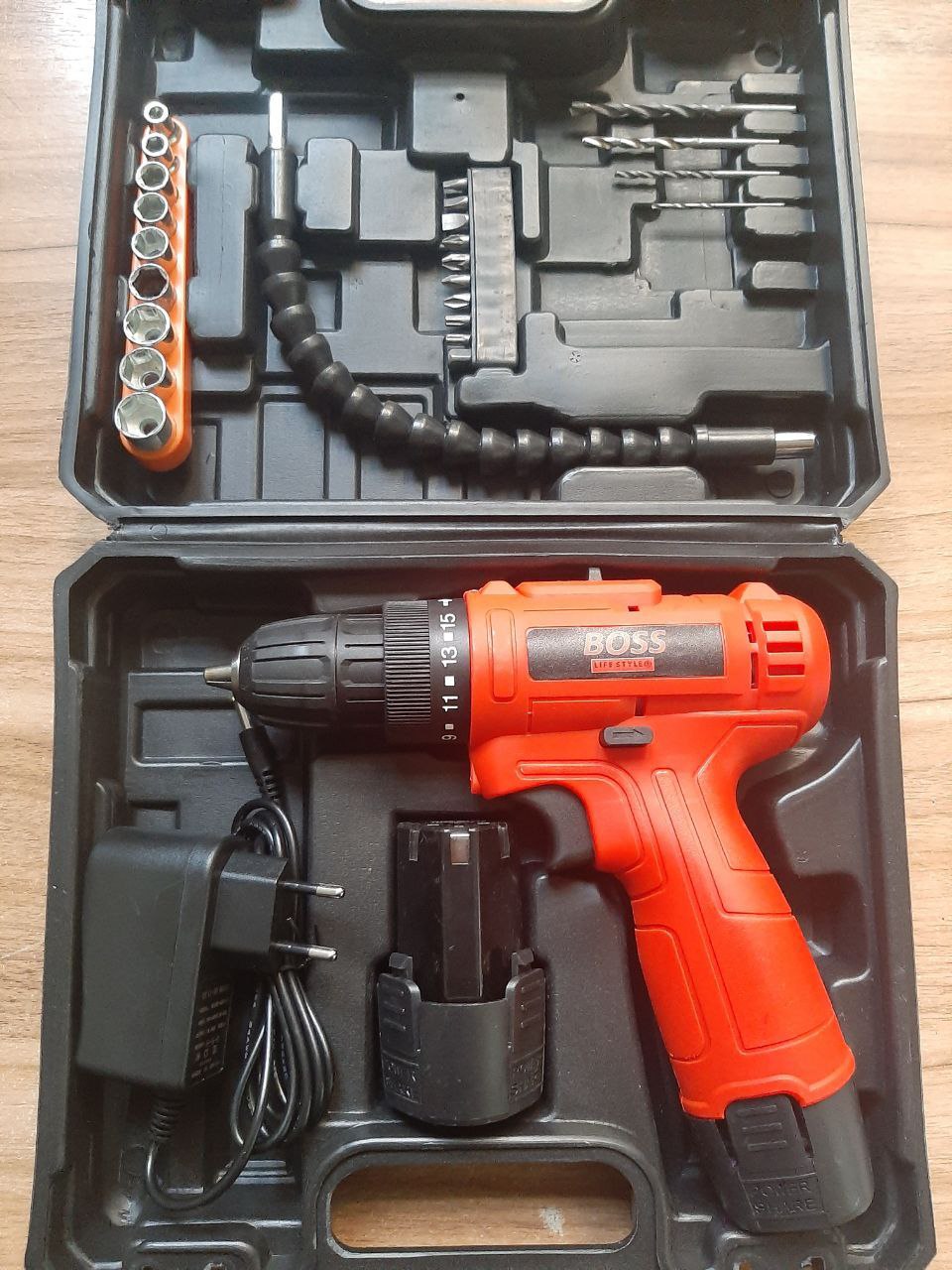 دریل شارژی دو باطری باس ⁦شماره تما