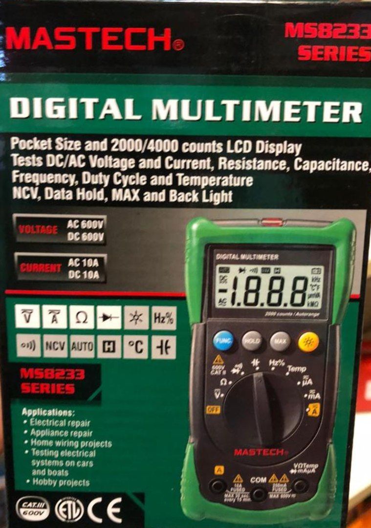 مولتی متر دیجیتال مستک مدل ms8233