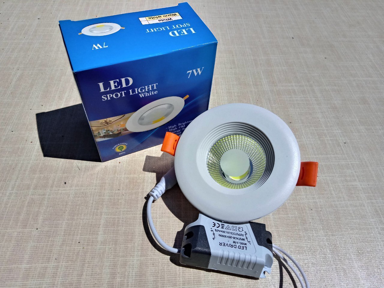 پنل 7 وات رویه بزرگ COB ترانس جدا 