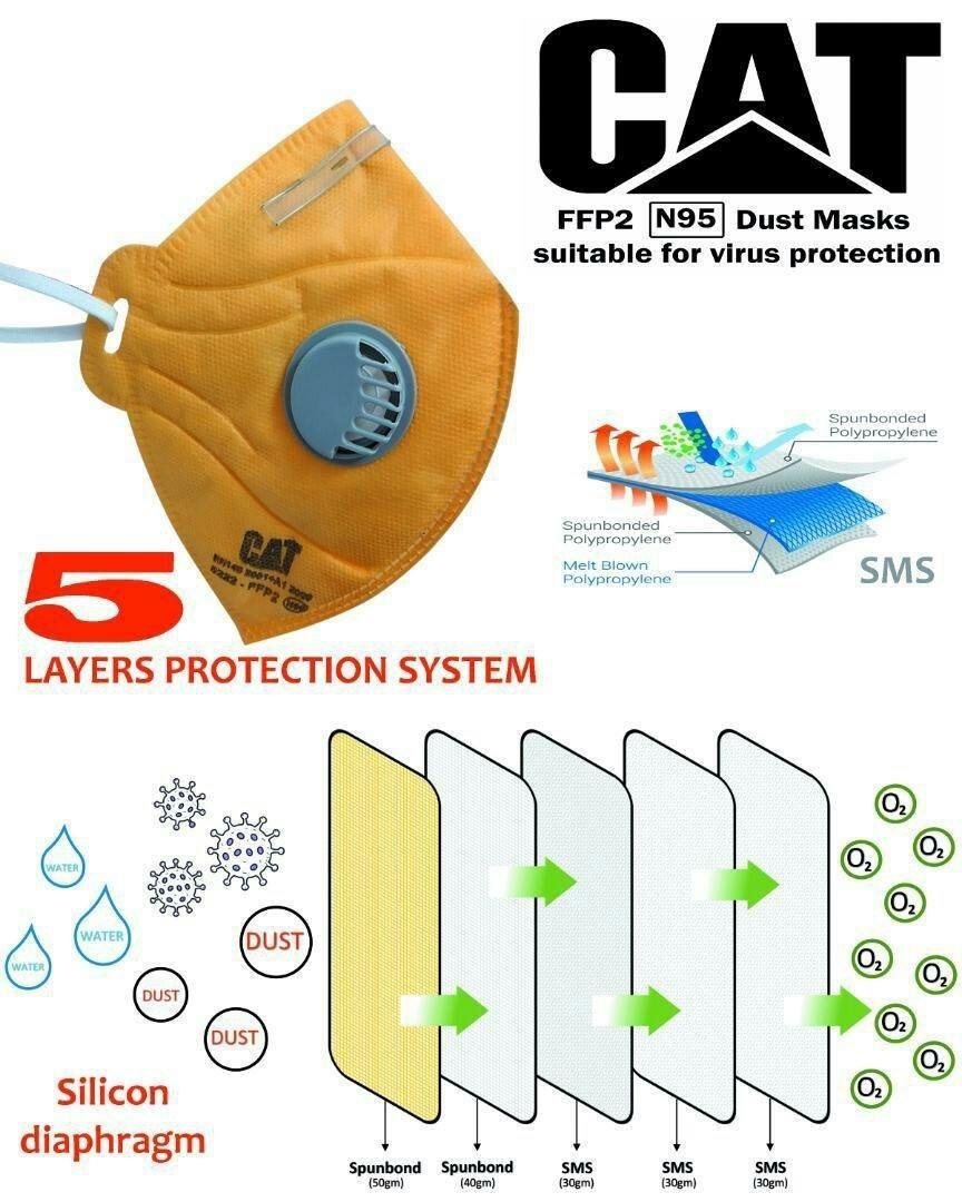 ماسک سوپاپ دار CAT -FFP2 (N95)️م