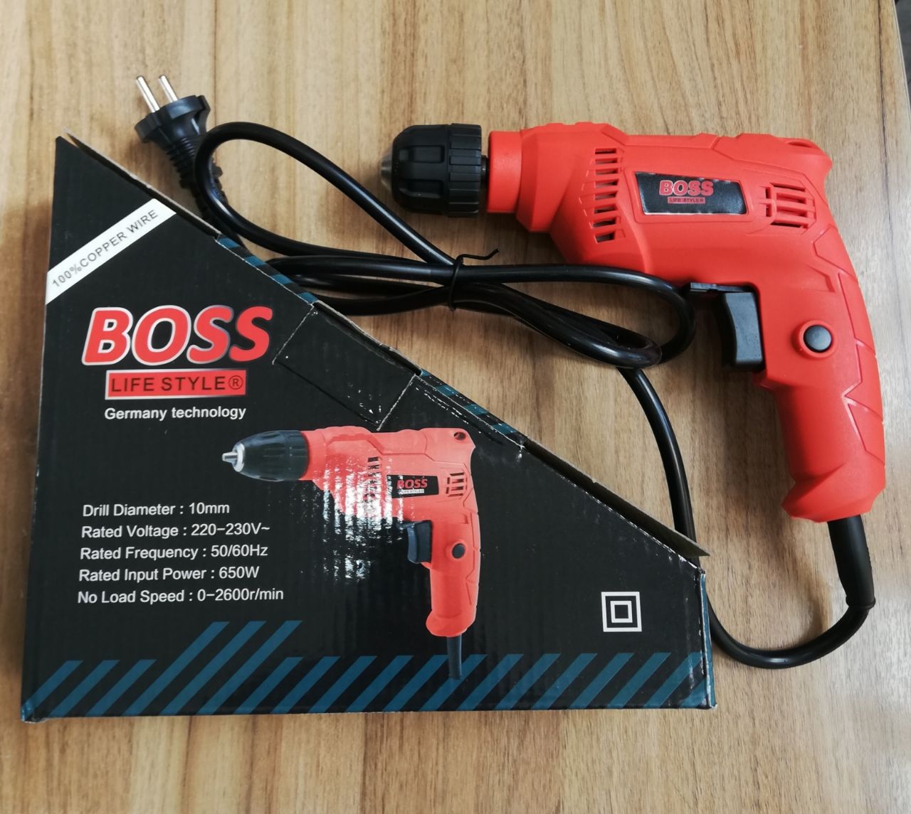  دریل ١٠ BOSS ۶۵٠ وات، سه نظام اتو