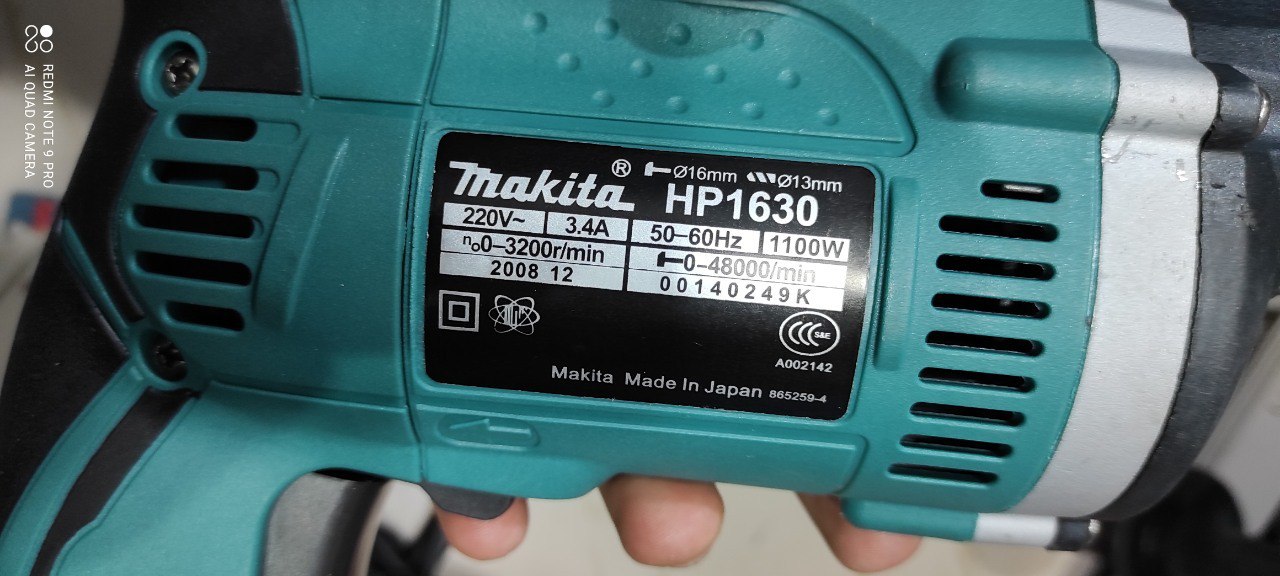 دریل ماکیتا مدل HP1630800وات 480