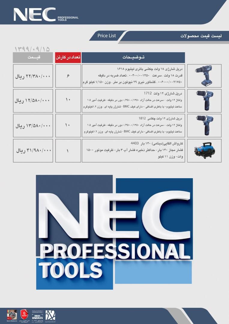 ابزار 118محصولات NEC رسید.0921685