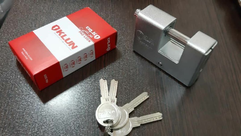 قفل کتابی سایز ۹۰ کلون ۴ کلید برنج 