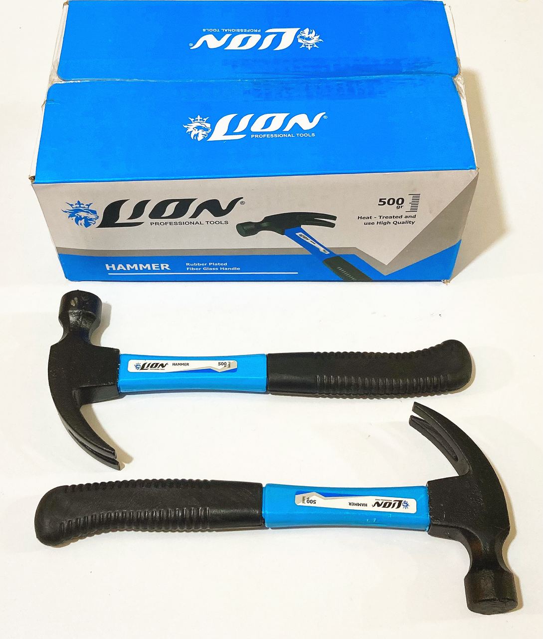 چکش دوشاخ دسته فایبر LION️️جنس عال
