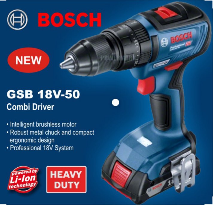 دریل شارژی چکشی بوش مدل GSB 18V-50