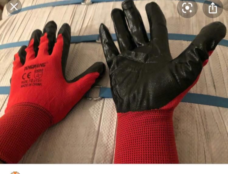 دستکش کف مواد قرمز مشکی تانگ وانگ