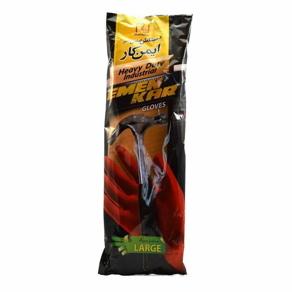دستکش لاستیکی ایمن کار قرمزتعداد د