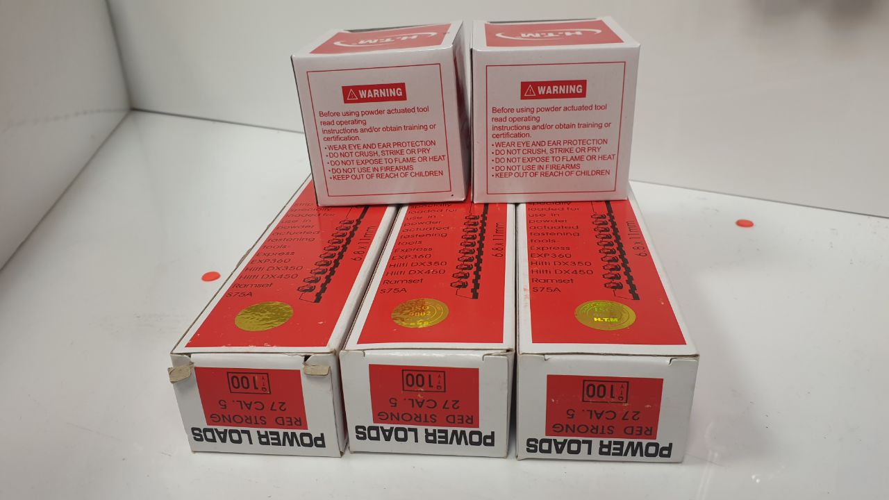 میخ و چاشنی بتن red hit سایز ۳.۲ 