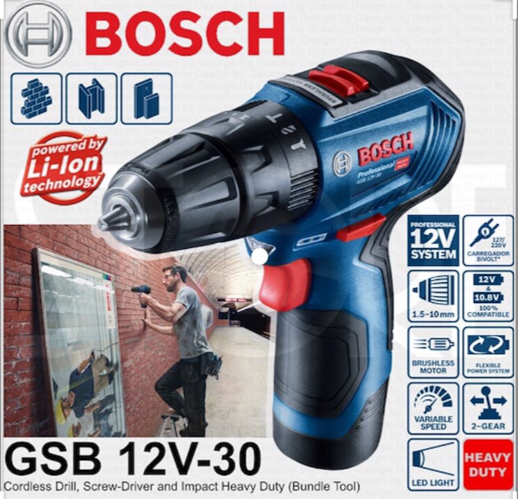 دریل شارژی بوش مدل GSB 12V-30