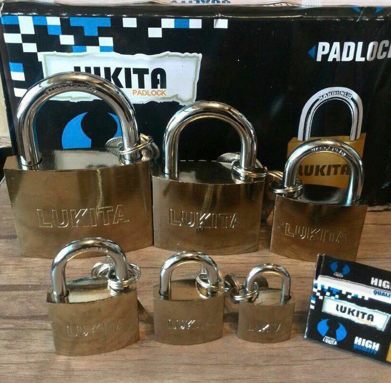 قفل آویز ۵۰ ۶۳ ۷۵ LUKITA مغزی برنج
