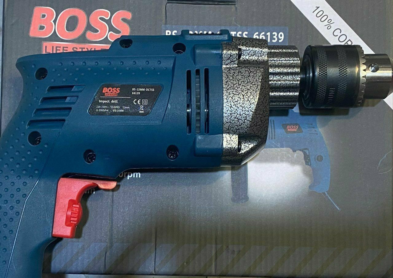 دریل ١٣ چکشی نیم تنه فلزی BOSS