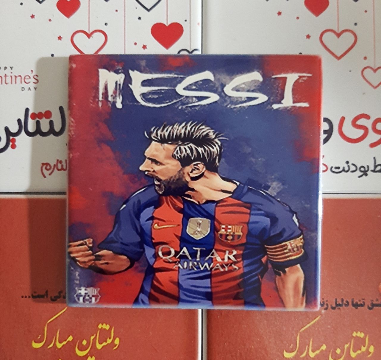 کاشی آویز دار طرح لیونل مسی سایز ۱۰
