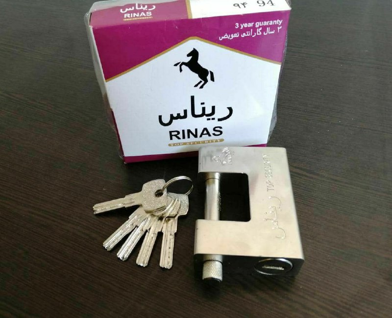  قفل کتابی 94 فولادی ریناس سنگین 