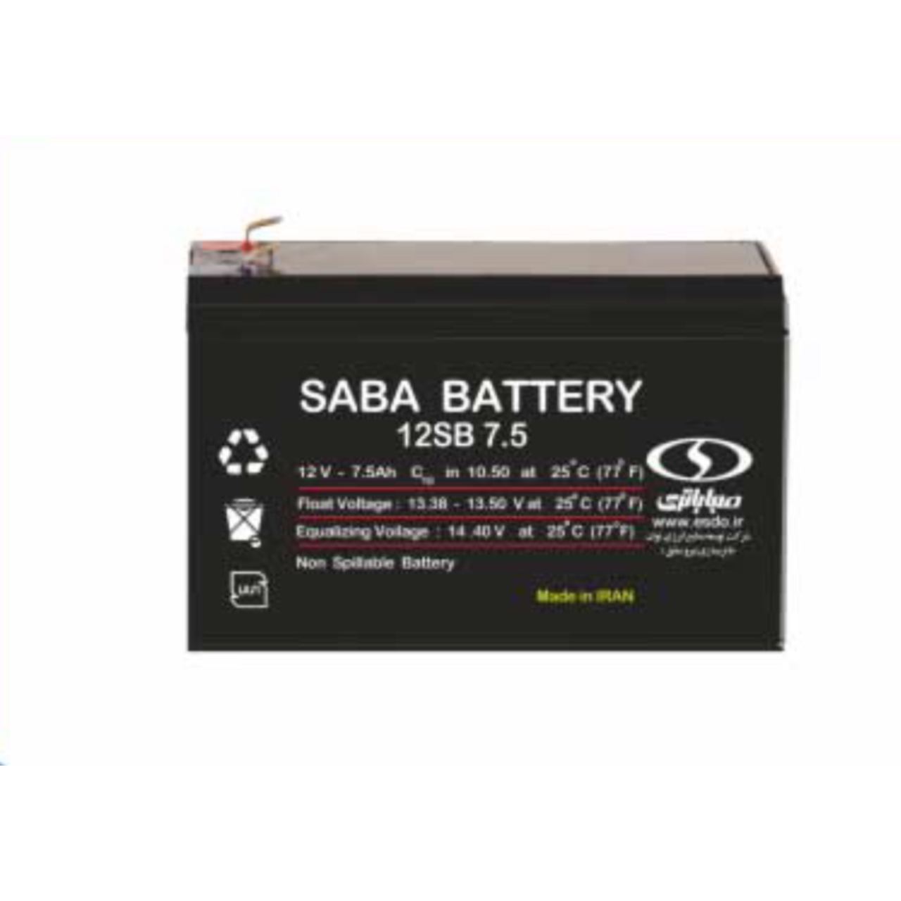 فروش باطری۱۲ولت ۷.۵آمپرساعتبرند ص