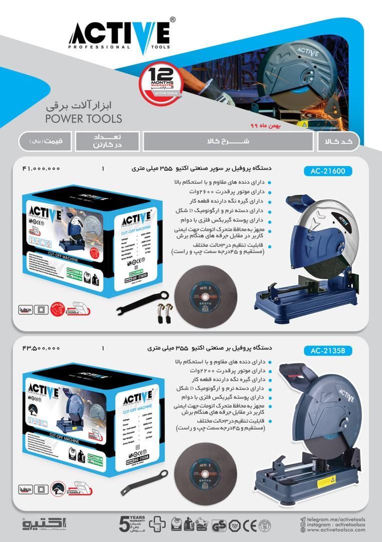 ابزار 118 محصولات اکتیو رسید. لط