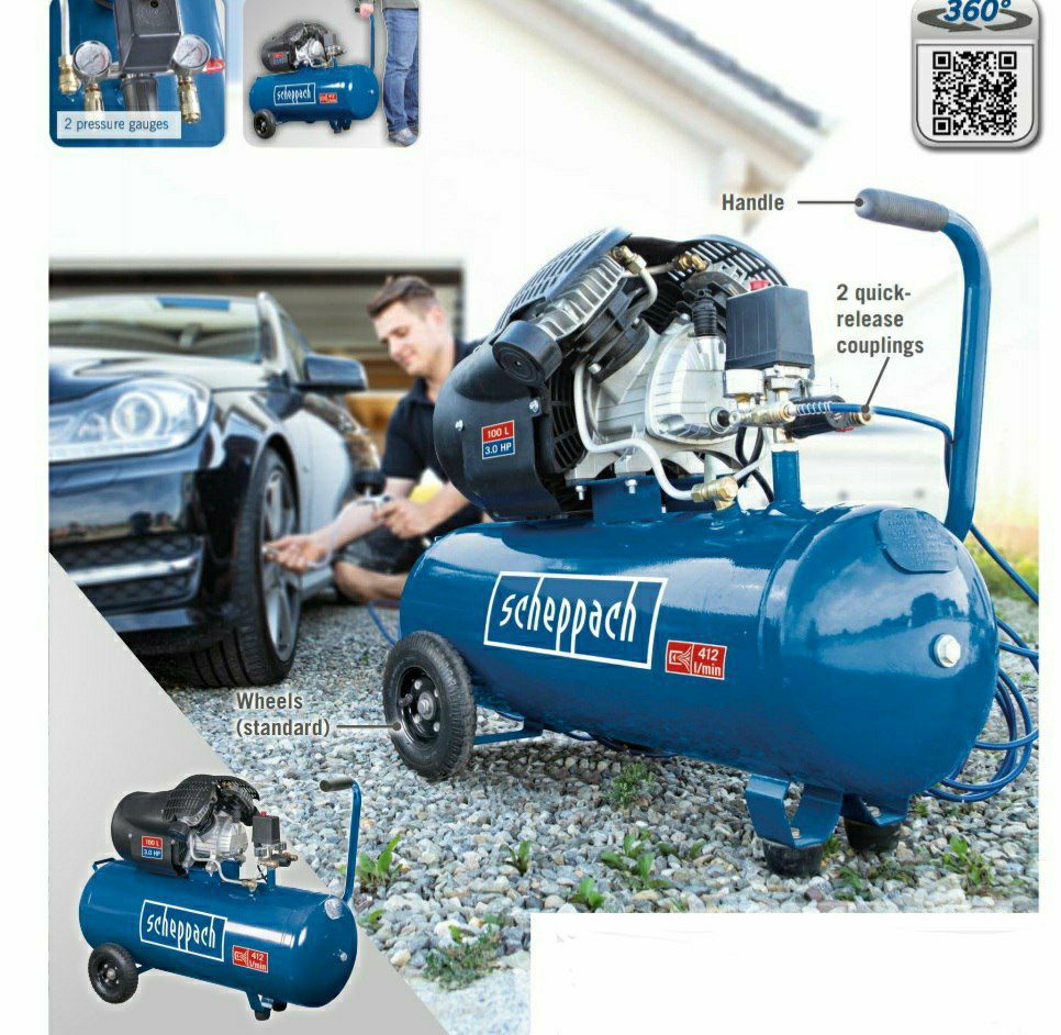 کمپرسورباد 2سیلندر 100لیتری شپخ