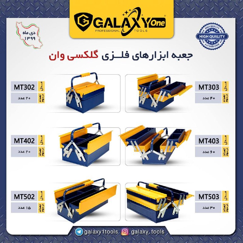 ️ جعبه ابزار هاي فلزي اتوماتيك گلکس