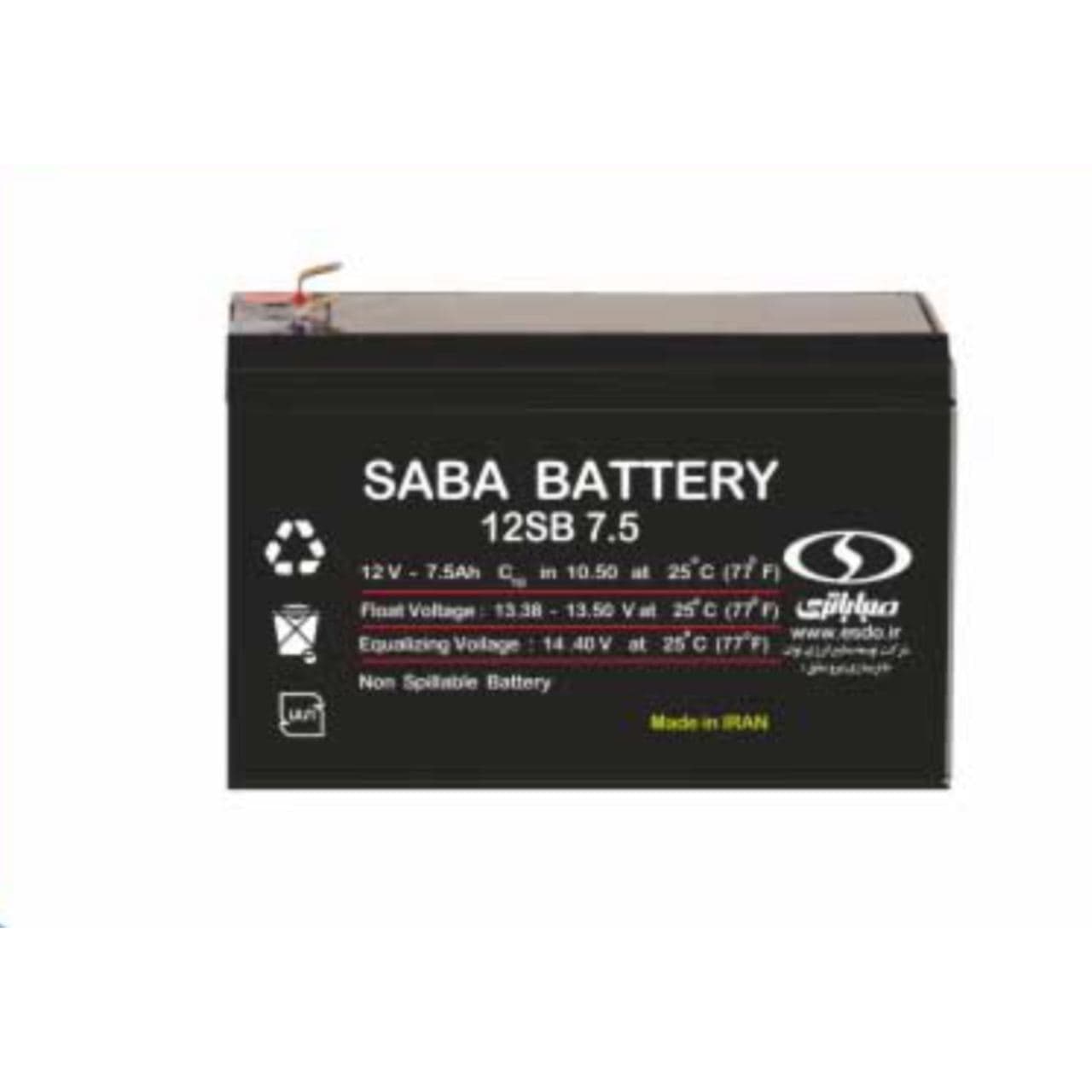 فروش باطری 12ولت صباهمراه یکسال گا