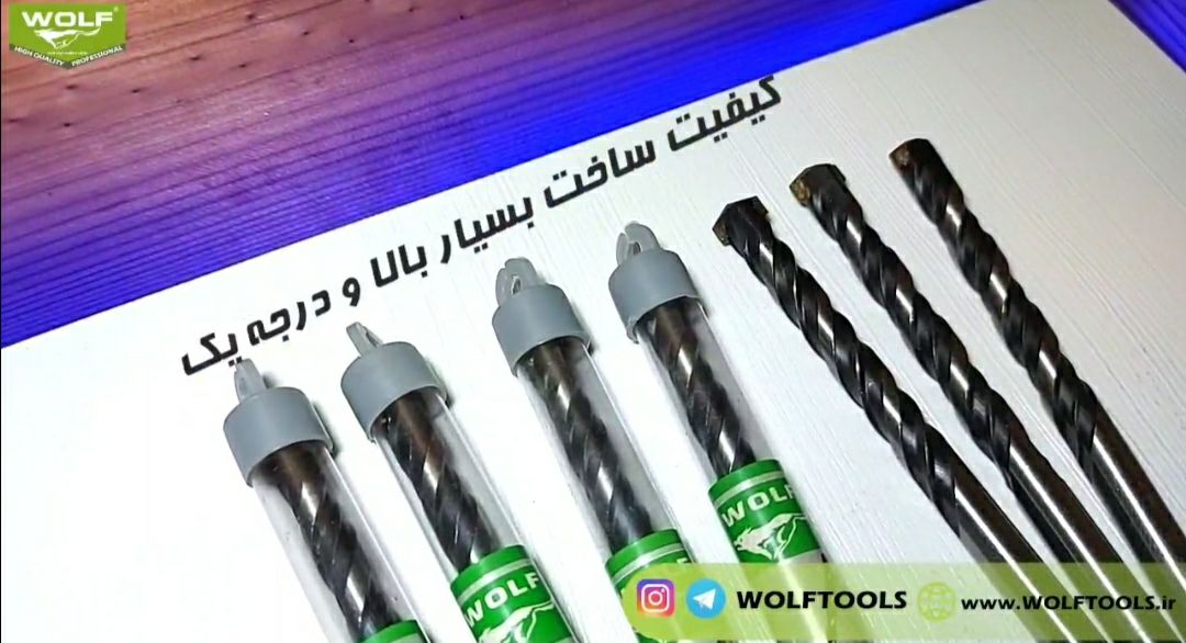 مته های الماسه شیار دوبل سیاه و سفی
