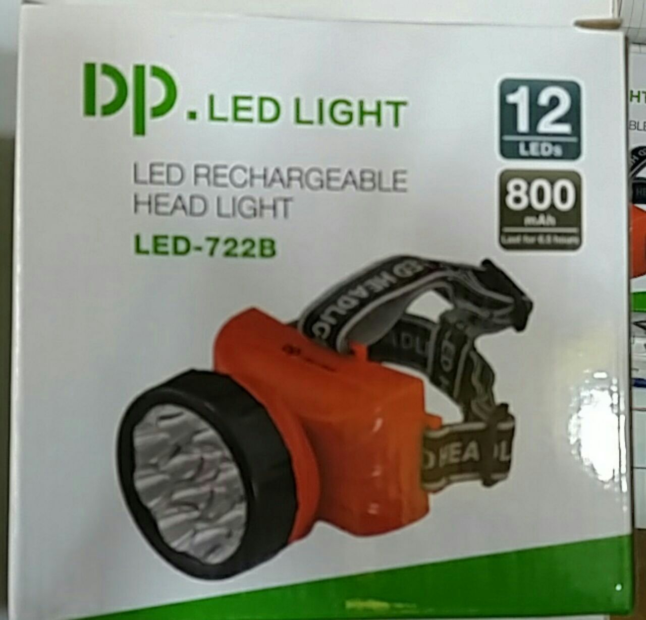 چراغ شارژی پیشانی بند DPمدل 722B