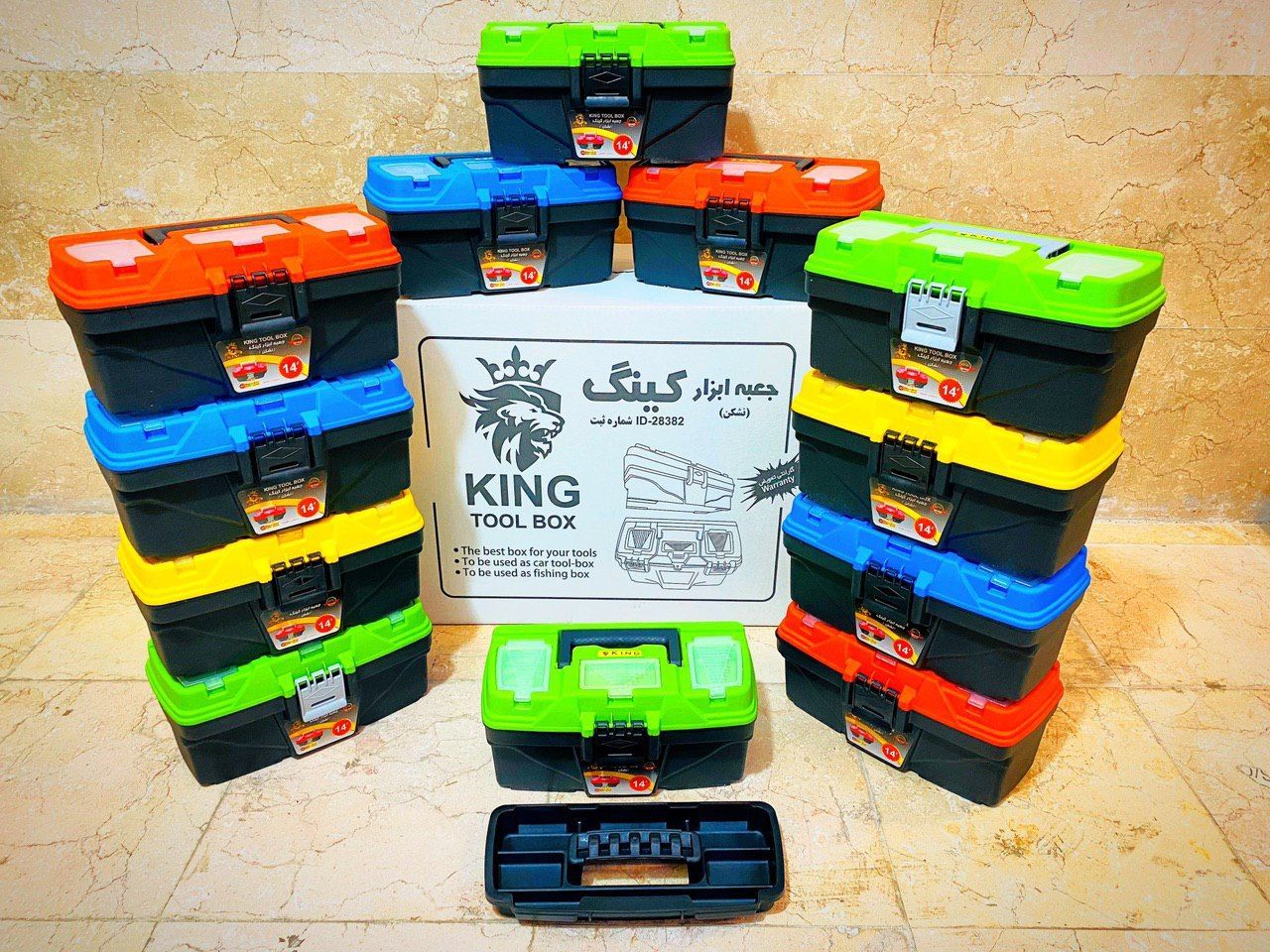 جعبه ابزار پلاستيكي نشکن KINGجنس ع