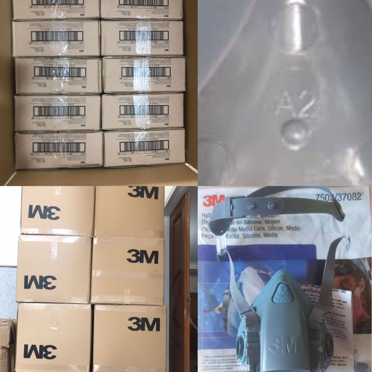  3mپخش پایه ماسک 7502مدلA2کارتن۱۰