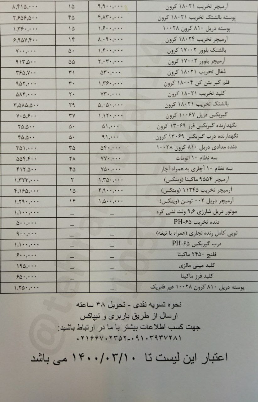 فروش ویژه قطعات فابریکی و غیر فابری