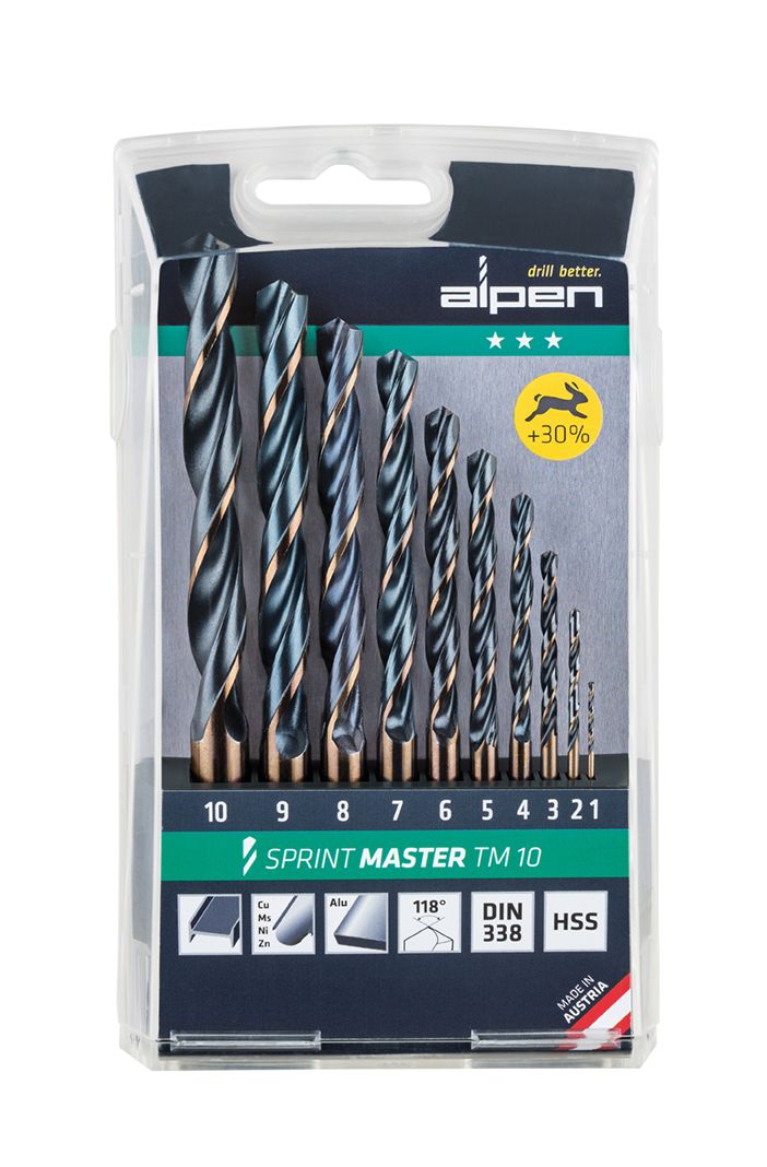 جعبه مته 10 عددی با حدفاصل 1 از سای