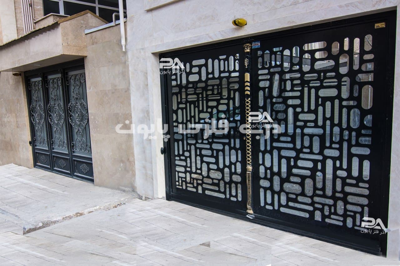 درب فلزی برش لیزری پایون طرح 056