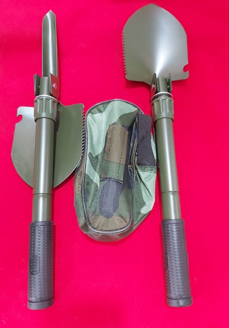 بیلچه ارتشی تاشو همراه با کیفی شم