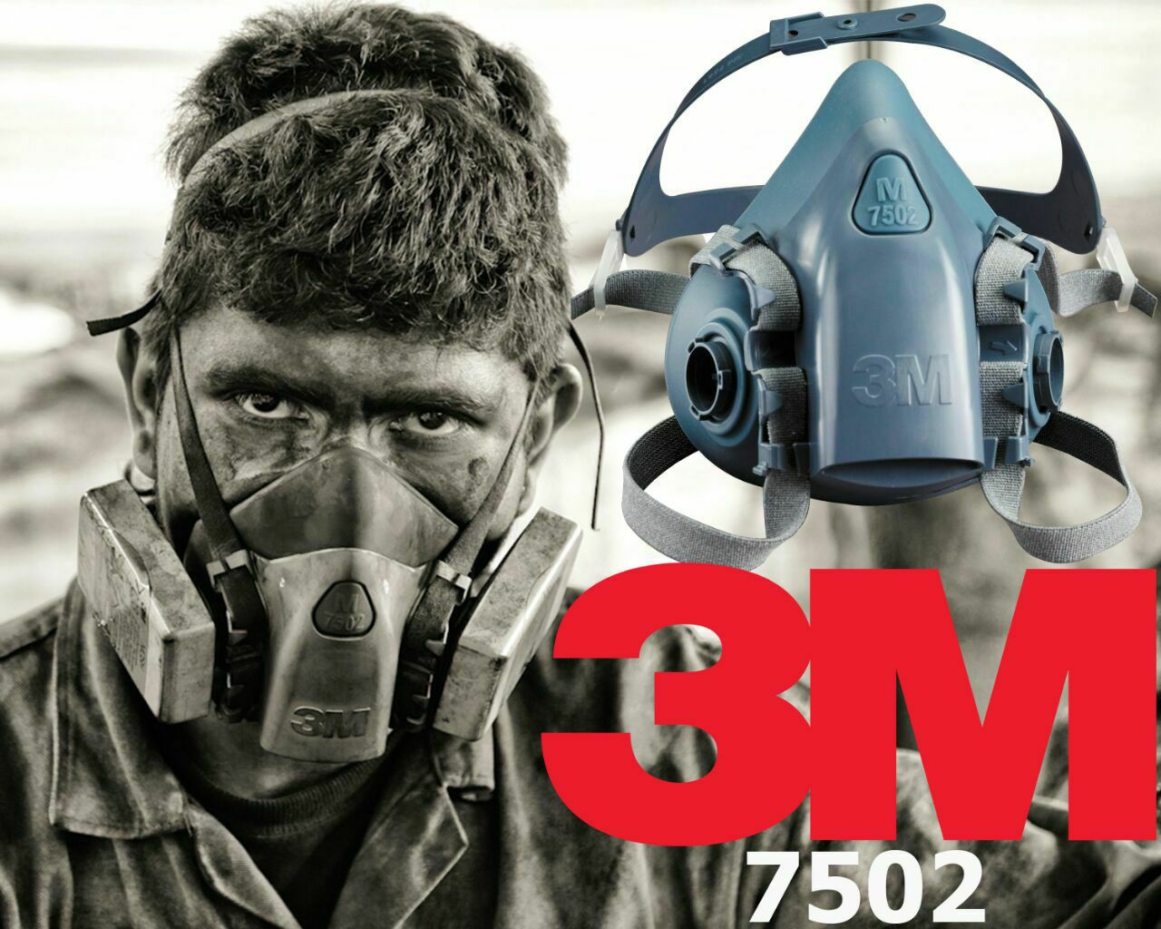 ماسک نیم صورت 3M _ 7502‍ماسک نیم 