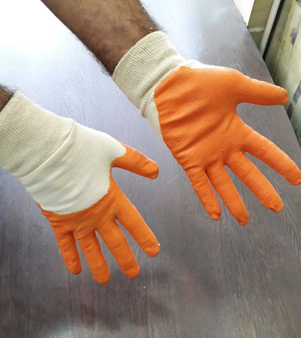 دستکش کتان تا پشت مواد