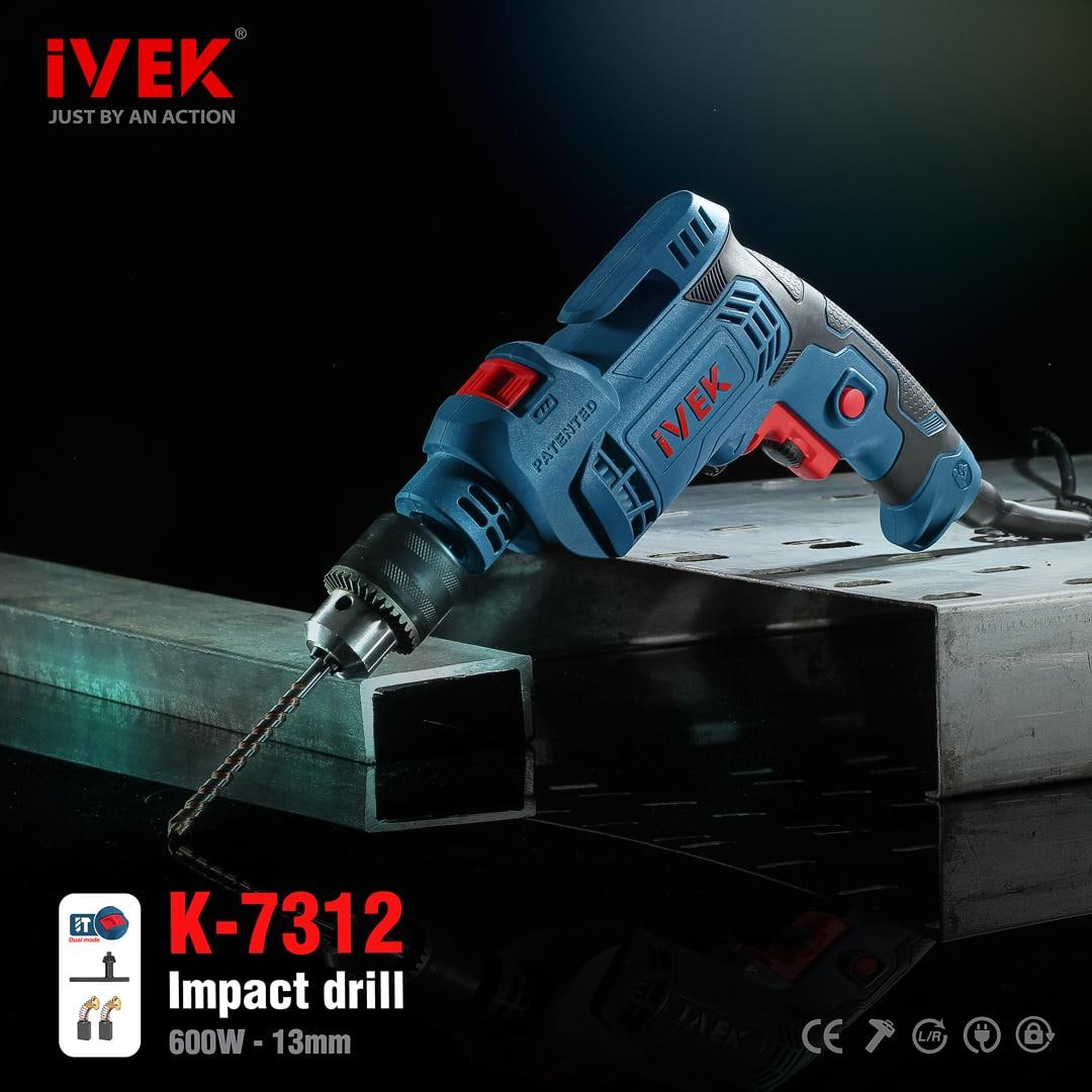 دریل 13 میلی متر 600 وات K7312 ایوک