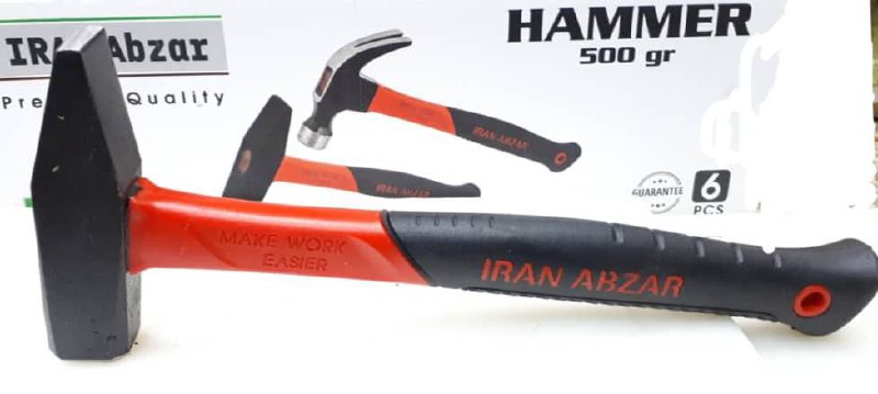 چکش۵۰۰گرم دسته فایبر ایران ابزارجن