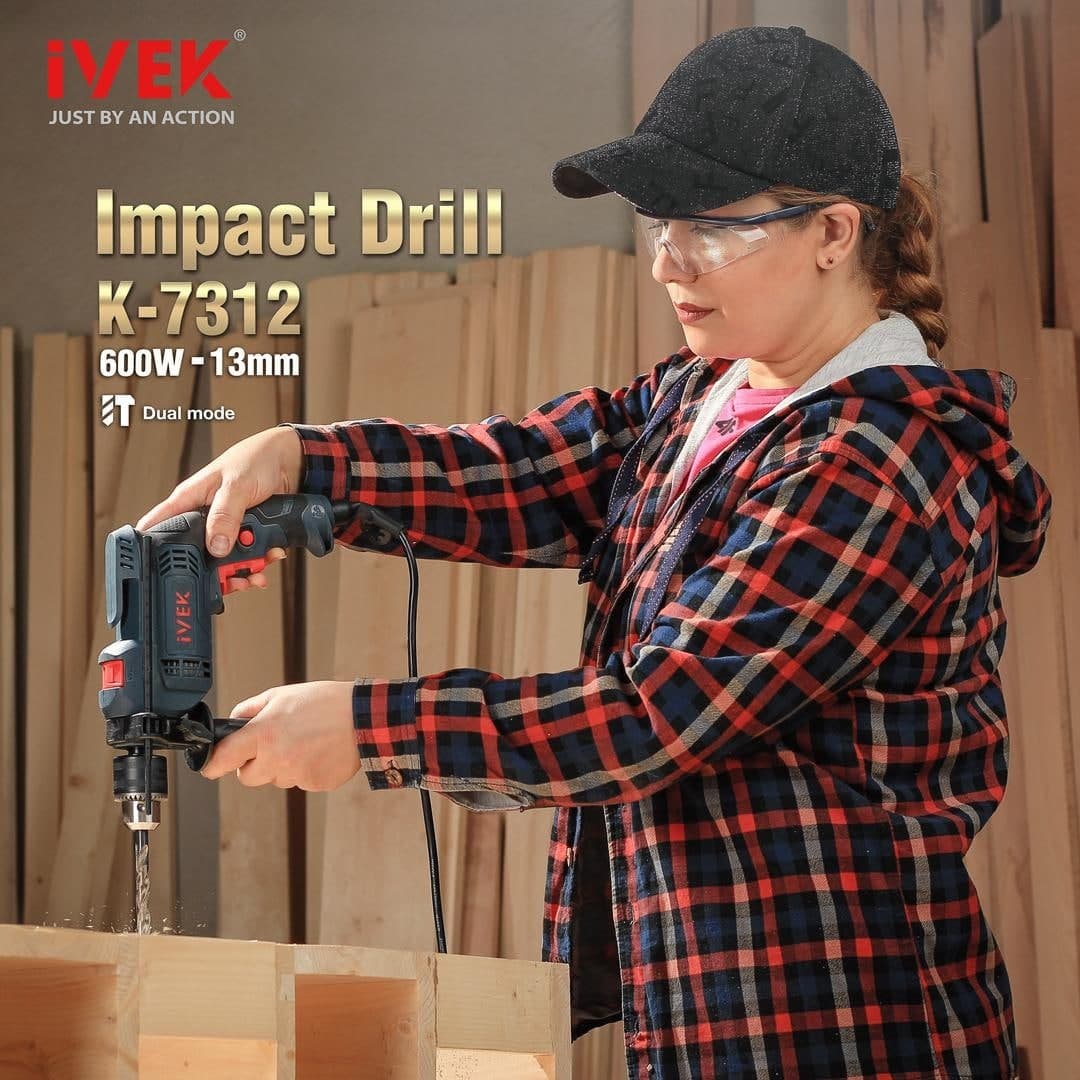دریل 13 میلی متر 600 وات K7312 ایوک