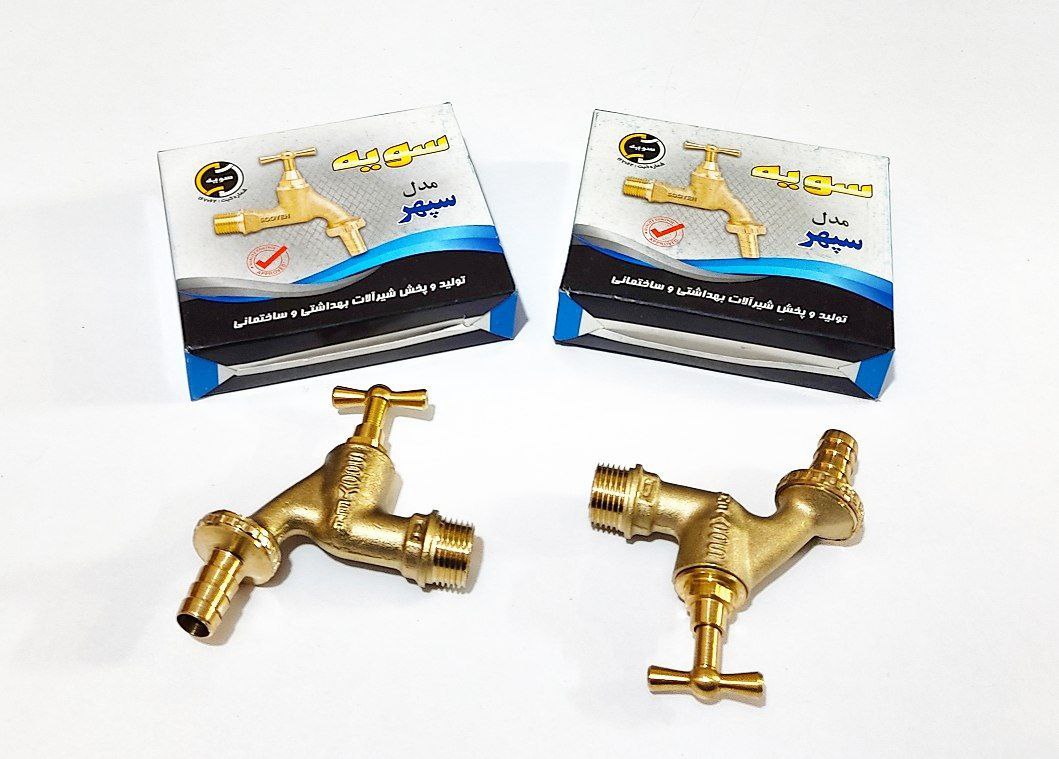 شیر شلنگی برنجی ۱/۲جنس درجه یک و ع
