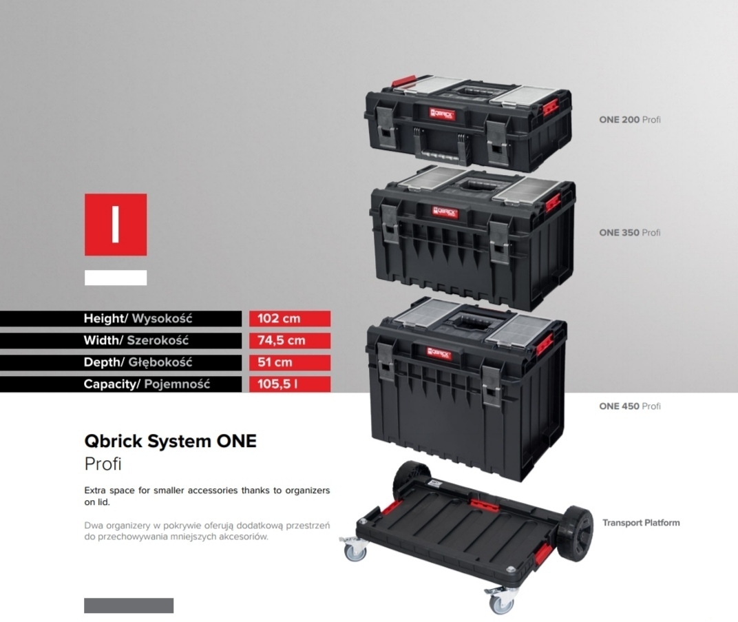 جعبه ابزار حرفه ای چرخدار Qbrick
