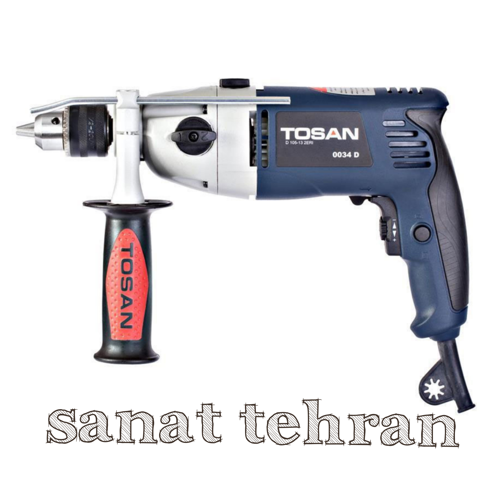 #دریل گیربکسی چکشی توسن مدل 0034D