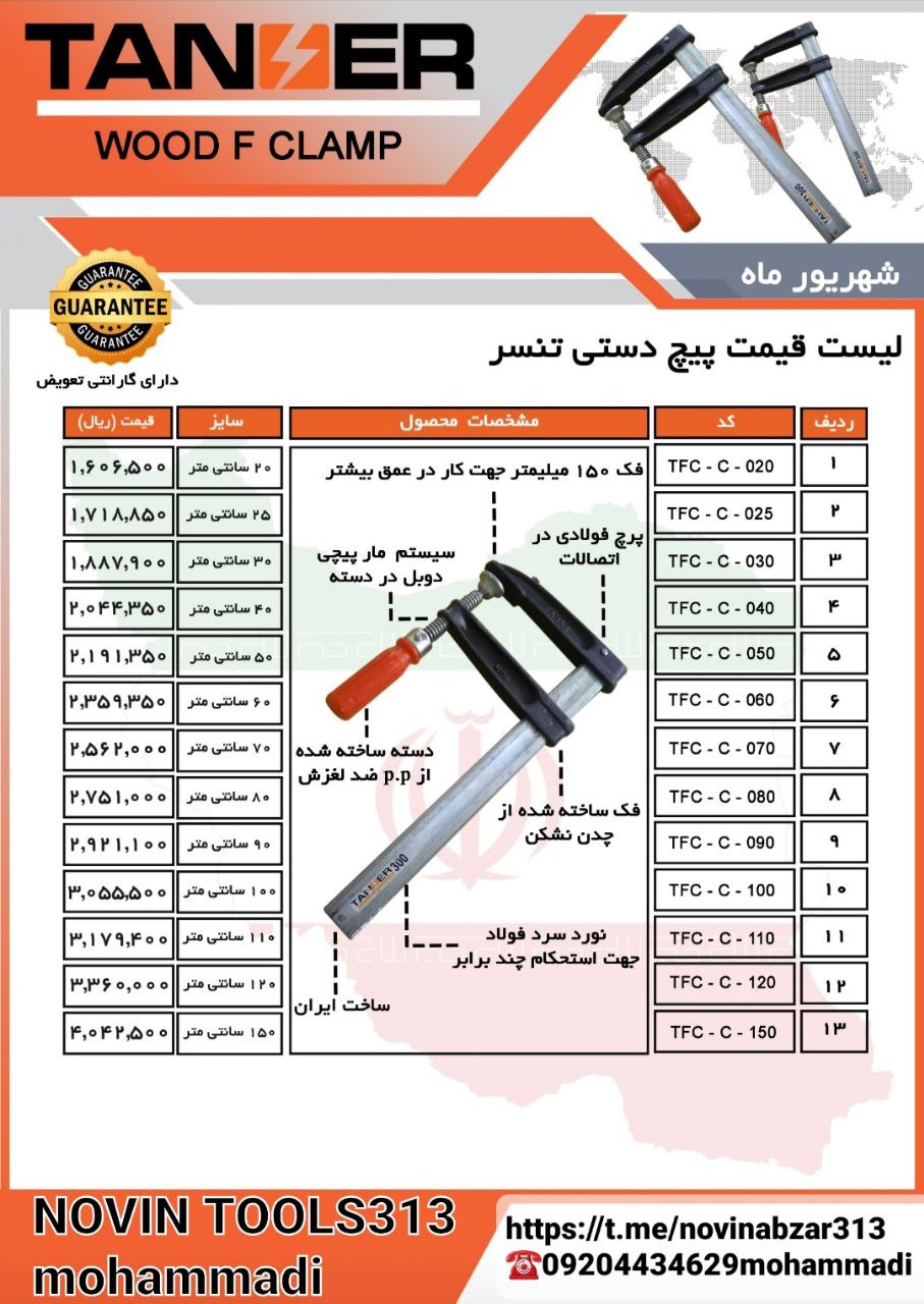 ?پیچ دستی تنسرفک 150جهت کار در عمق