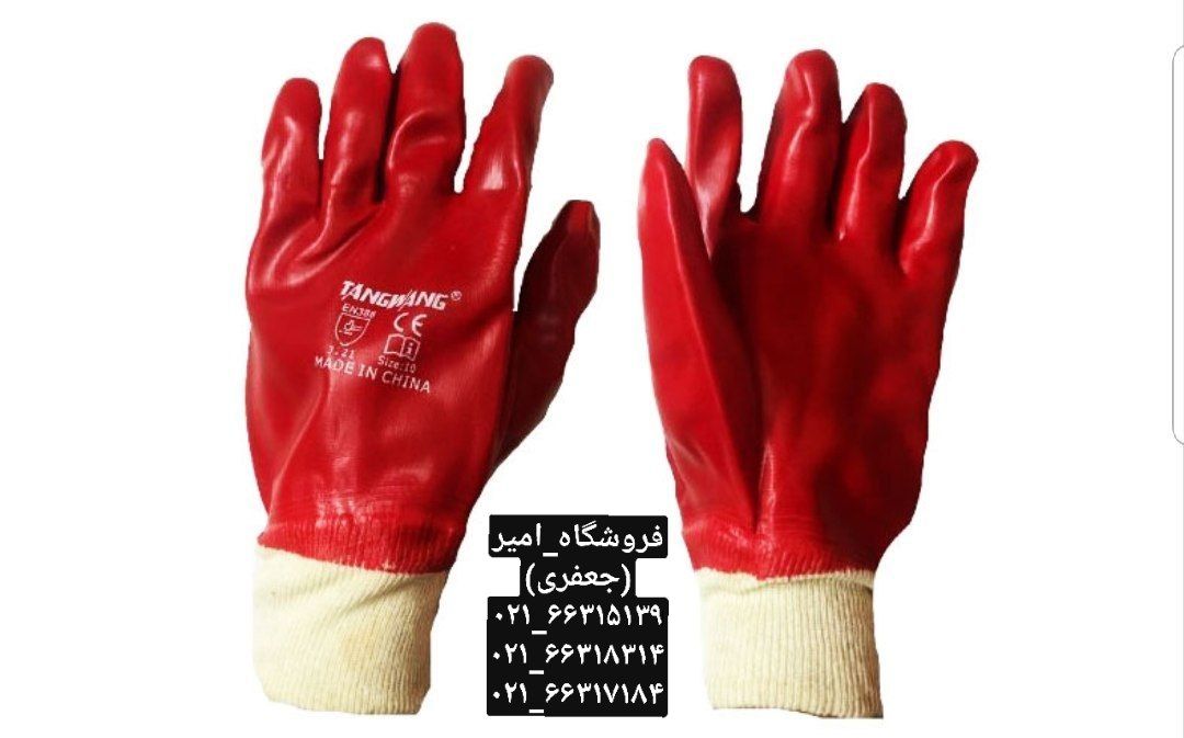 دستکش ضداسید TANGWANGتعداد در کیسه