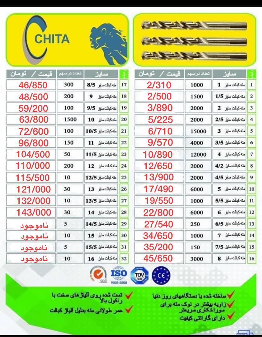 دنیای متهلیست قیمت جدیدمته های 