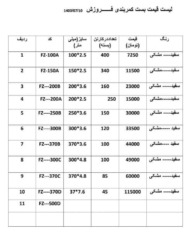  یکسال گارانتی تعویض قیمت: مطابق 