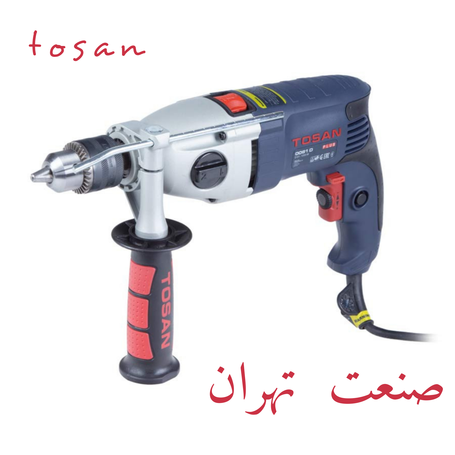 دریل گیربکسی چکشی توسن پلاس مدل 008