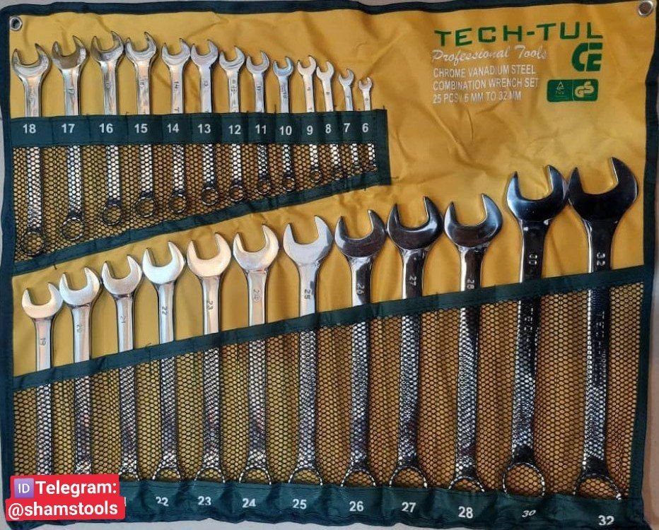 آچار یکسر 25 عددی TECh TULکیفیت عا